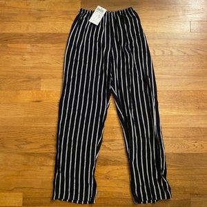 Brandy Melville Navy Striped Soft Pants (NWT)